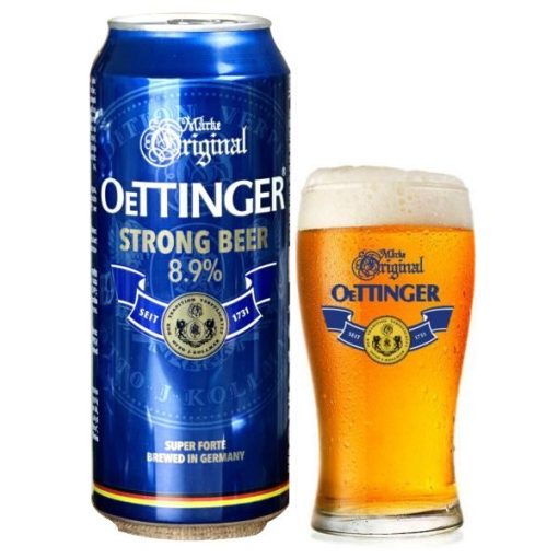 Bia Oettinger Strong Beer Nặng 8.9% – Thùng 24 Lon 500ml