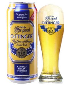 Bia Oettinger Weissbier Béo 4.9% – Thùng 24 Lon 500ml