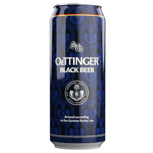 Bia Oettinger Black Beer 4.9% – Thùng 24 Lon 500ml