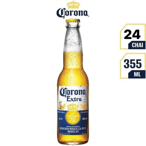 Bia Corona Extra 4.5% – Thùng 24 Chai 355ml (Mexico)