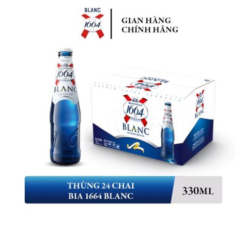 Bia Kronenbourg 1664 Blanc 5% – Thùng 24 Chai 330ml