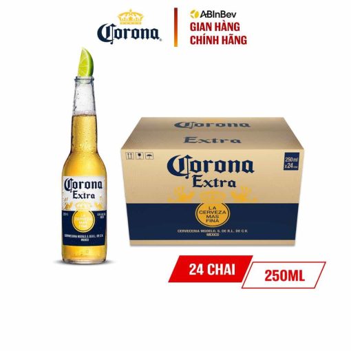 Bia Corona Extra 4.5% – Thùng 24 Chai 250ml