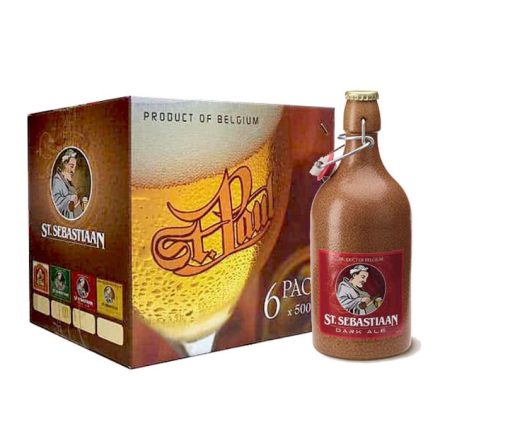 Bia Sứ St. Sebastiaan Dark Ale 6.9% – Thùng 6 Chai 500ml (Bia Đen)