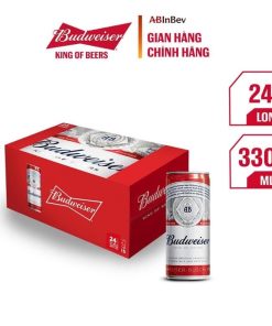 Bia Budweiser Sleek 5% - Thùng 24 Lon 330ml (Date: 06/06/25)