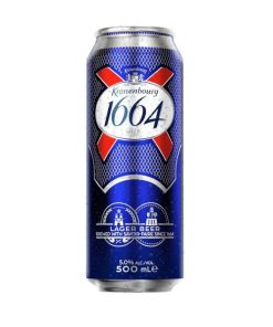 Bia Kronenbourg 1664 Lager 5% – Thùng 24 Lon 500ml (Date: 31/10/25)