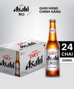 Bia Asahi Super Dry 5% - Thùng 24 Chai 330ml (BBF: 03/07/25)