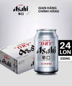 Bia Asahi Super Dry 5% -  Thùng 24 Lon 330ml (Date: 30/07/25)