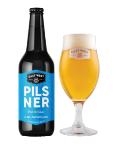 Bia East West Pacific Pilsner 5% – Thùng 24 Chai 330ml