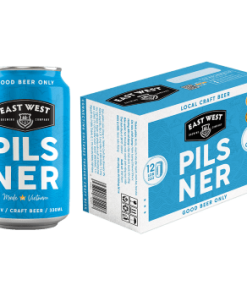 Bia East West Pacific Pilsner 5% – Thùng 12 Lon 330ml