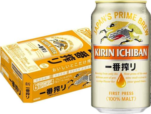 Bia Nhật Kirin Ichiban Shibori 5% - Thùng 24 Lon 350ml (Sale: 31/08/25)