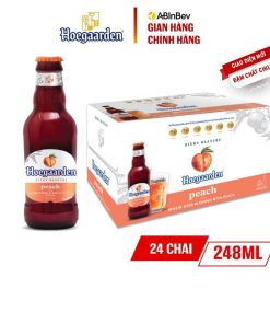 Bia Hoegaarden Peach 3% - Thùng 24 Chai 248ml (Liên Doanh Bỉ)