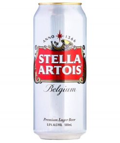 Bia Stella Artois 5% - Thùng 24 Lon 500ml (Date: 30/09/25)