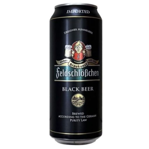 Bia Feldschlobchen Black 5% – Thùng 24 Lon 500ml