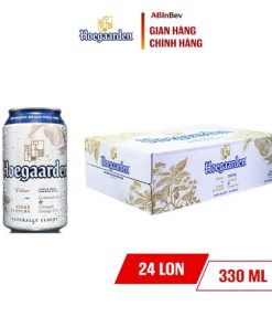 Bia Hoegaarden White 4.9% - Thùng 24 Lon 330ml (Bia Lúa Mì)