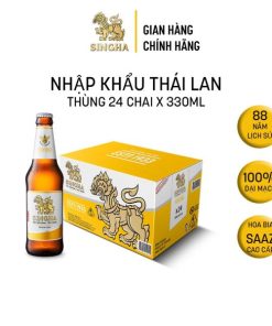 Bia Thái Singha Lager 5% – Thùng 24 Chai 330ml