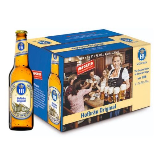 Bia HB Hofbrau Original 5.1% – Thùng 24 Chai 330ml