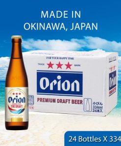Bia Nhật Orion Draft 5% - Thùng 24 Chai 334ml (Date: 31/07/25)