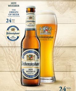 Bia Weihenstephaner Hefe Weissbier 5.4% – Thùng 24 Chai 330ml