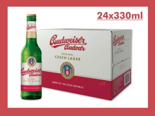 Bia Budweiser Budvar Original 5% – Thùng 24 Chai 330ml