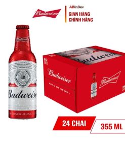Bia Budweiser Aluminum 5% - Thùng 24 Chai Nhôm 355ml