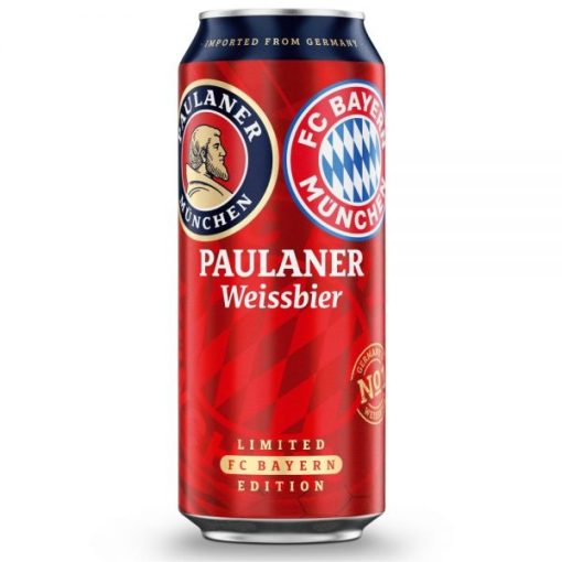 Bia Paulaner Weissbier FC Bayern 5.5% – Thùng 24 Lon 500ml ( Date: 30/04/2025 )
