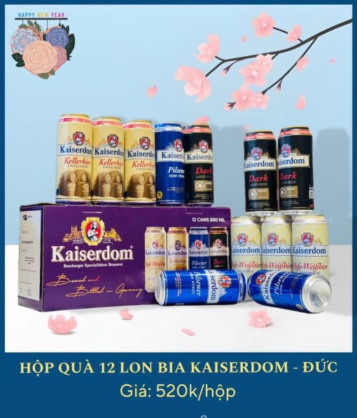 Hộp Quà Bia Đức Kaiserdom - 12 Lon 500ml