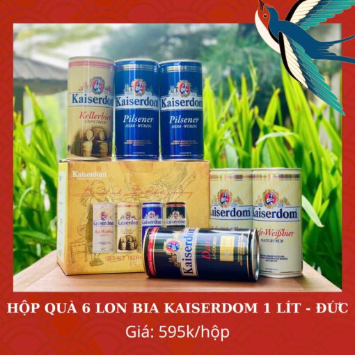 Hộp Quà Bia Đức Kaiserdom - 6 Lon Siêu To 1L