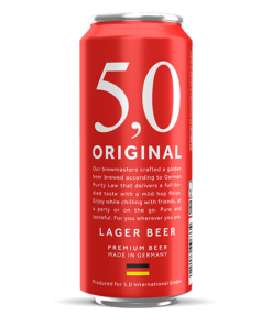 Bia 5,0 Original Lager Beer 5% – Thùng 24 Lon 500ml
