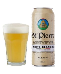 Bia Bỉ St.Pierre White 5%   – Thùng 24 Lon 500ml