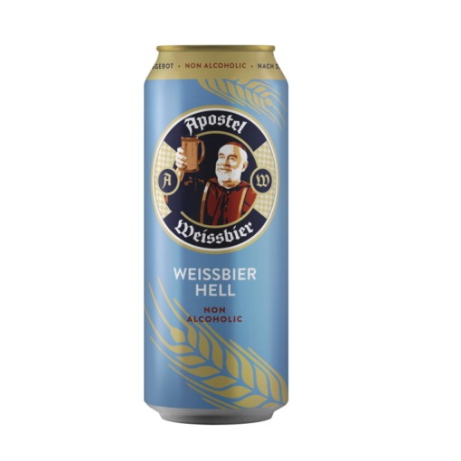 Bia Thầy Tu Apostel Weisbier Hell Không Cồn 0.0% – Thùng 24 Lon 500ml