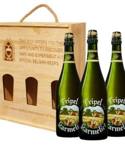 Hộp Gỗ 3 Chai Bia Karmeliet Tripel 8,4% – Chai 750ml