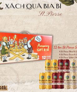 Xách Quà Bia Bỉ St. Pierre - 12 Lon 500ml