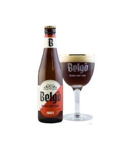 Bia Belgo Amber 5.1% – Thùng 24 Chai 330ml