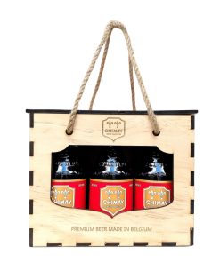 Hộp Quà Gỗ Chimay Đỏ Bỉ - 4 Chai 330ml