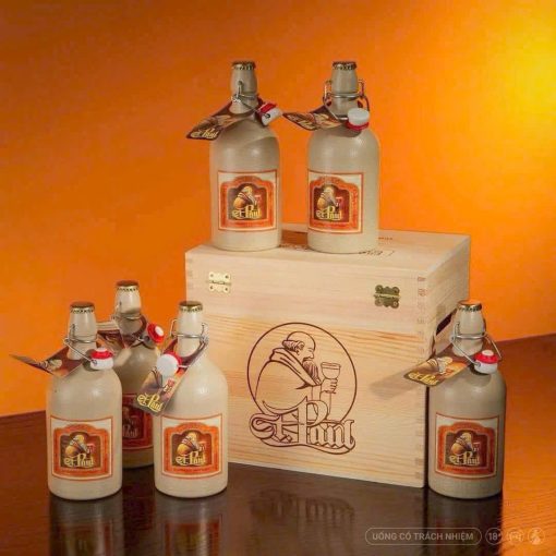 Hộp Quà Gỗ Bia Sứ St. Sebastiaan Paul Triple 7,6% - 6 Chai 500ml
