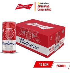 Bia Budweiser Party Pack 5% - Thùng 15 Lon 250ml