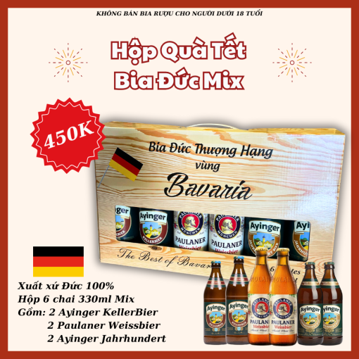 Hộp Quà Bia Đức Mix - 6 Chai 330ml
