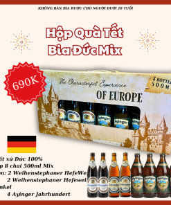 Hộp Quà Bia Đức Mix - 8 Chai 500ml