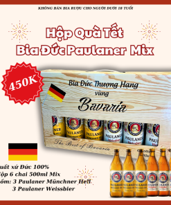 Hộp Quà Bia Đức Paulaner Mix - 6 Chai 500ml