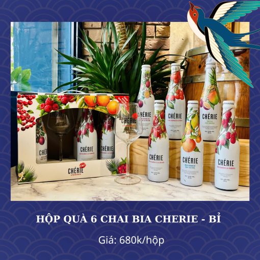 Hộp Quà 6 Chai Bia Chérie Bière Blanche 3.5% - Chai 330ml