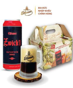 Hộp Quà Bia Eibauer Zwick’l Naturtrub Dunkel 6.7% – Thùng 12 Lon 500ml