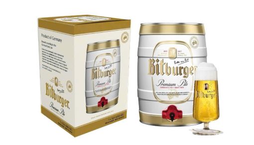 Bia Bitburger 5% Đức – Bom 5 lít