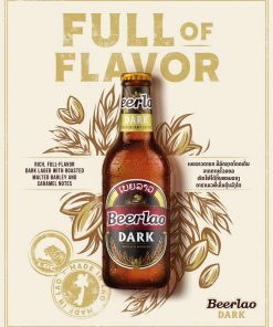 Bia Beerlao Dark Premium 5% – Thùng 24 Chai 330ml (Bia Đen)