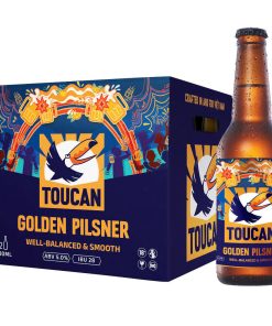 Bia Toucan Golden Pilsner 5% - Thùng 12 Chai 330ml