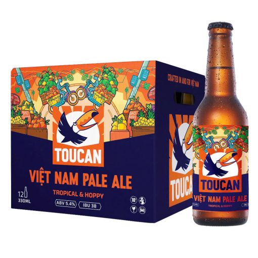Bia Toucan Việt Nam Pale Ale 5.4% - Thùng 12 Chai 330ml