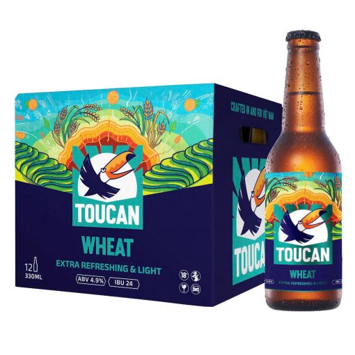 Bia TouCan Wheat 4.9% - Thùng 12 Chai 330ml