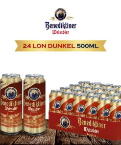 Bia Benediktiner Weissbier Dunker 5.4% – Thùng 24 Lon 500ml
