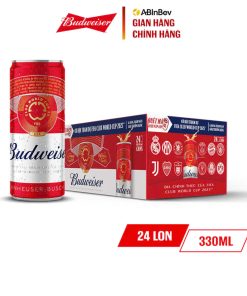 Bia Budweiser Sleek UTC 5%b- Thùng 24 Lon 330ml (Phiên Bản FIFA Club World Cup 2025)