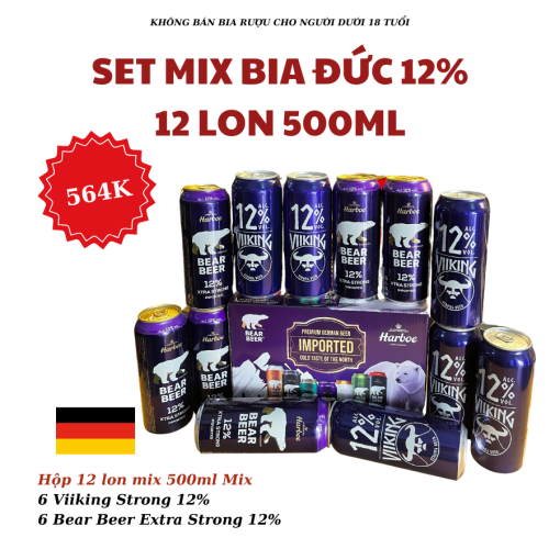 Set Mix Bia Đức 12% – 12 Lon 500ml