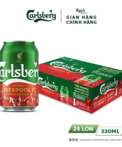 Bia Carlsberg Danish Pilsner 5% - Thùng 24 Lon 330ml (TẶNG 01 LY CHÍNH HÃNG)